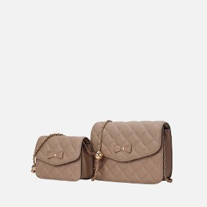 MKF Collection Blossom Quilted Shoulder Bag with a Mini Bag set by Mia K - 1 of 3