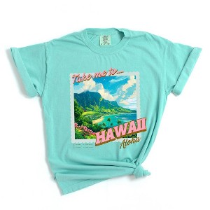 Simply Sage Market Women's Take Me To Hawaii Short Sleeve Garment Dyed Tee - 1 of 2