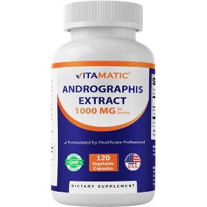Andrographis Extract 1000 mg Per Serving - 120 Veg Capsules - 1 of 4