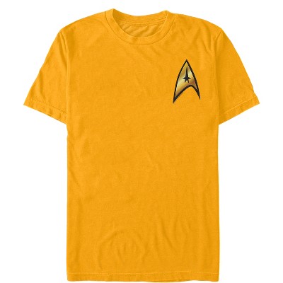 Star Trek Starfleet Command Gold Logo Mens Black T-shirt