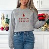 Simply Sage Market Women's Graphic Sweatshirt Embroidered Rockin' Around Tree -Red Ink - 2 of 3