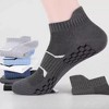 Alilang Men's Cushioned Low Cut Grip Socks 5-Pack with Arch Support and Breathable Mesh Panels - 2 of 4