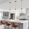 KAISITE 1 - Light Black Kitchen Island Pendant with Dome Glass Shade - 3 of 4