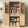 Farmhouse Pantry Cabinet with 8 Door Shelves, Adjustable Shelves & Hidden Drawer, 72" Tall Storage Hutch for Dining Room-3irtyhousy - 3 of 4