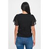 WEST K Women's Serena Crew Neck Georgette Tulip Sleeve T-Shirt - image 4 of 4