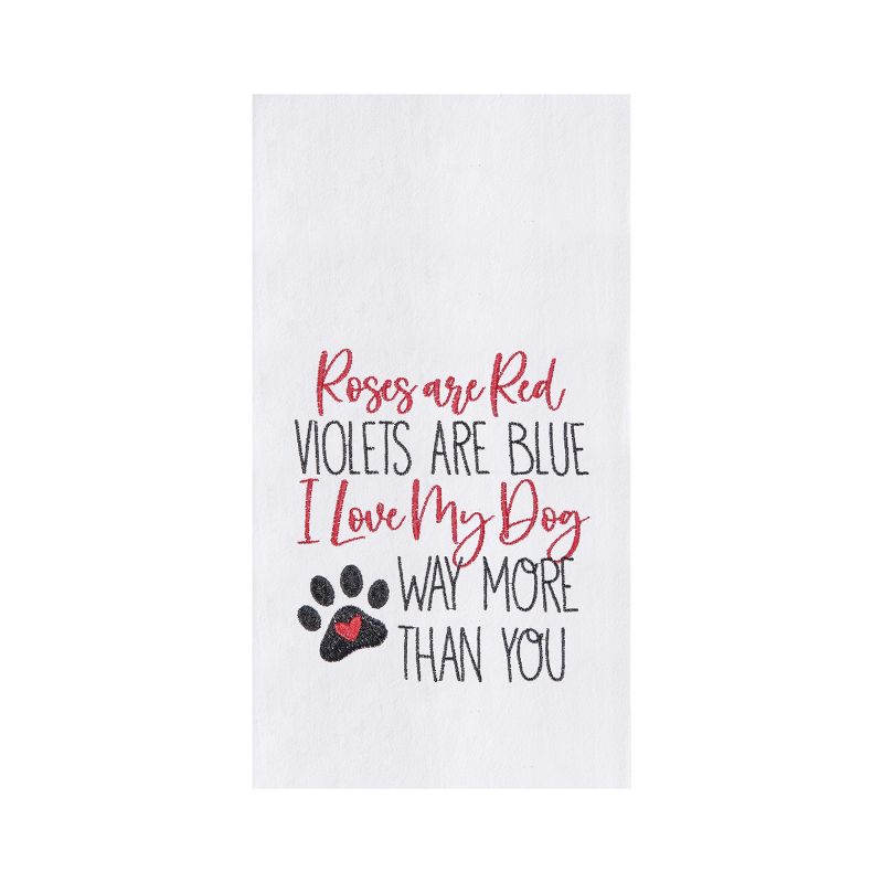 C&F Home Love My Dog More Flour Sack Towel Valentine's Day Love Romantic 18" X 27" Machine Washable Kitchen Towel For Everyday Use Decor Decoration, 1 of 6