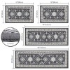 FURNIinspire Floor Mats 4 Piece Farmhouse Kitchen Rug Washable Area Rugs Non Skid Bohemian Mat for Hallway Entryway, Grey, 60"*20" - 3 of 4