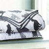Tadpoles Grey Cats Animal Pom pom Trimmed Quilt Set, with 1 Twin Size Quilt, and 1 Standard Sham - 2 of 4