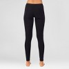 Warm Essentials by Cuddl Duds Women's Textured Fleece Thermal Leggings - Black - 2 of 4