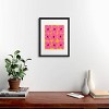 Deny Designs Maritza Lisa Abstract Pink Flowers with Yellow Framed Wall Art Print - 2 of 4