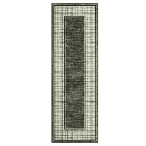 Washable Bordered Living Room Bedroom Rugs, Soft Non Slip Floor Carpet for Dining Room Kitchen, Stain Resistant Floor Cover for Home Office - 1 of 4