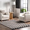 Nuloom Pania Geometric 4x6 Indoor Area Rug for Living Room Bedroom Dining Room Kitchen, Dark Grey - 2 of 4