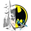 Batman Half Art Boy's Heather Grey T-shirt - 2 of 3