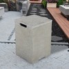 Elementi 15.7" Propane Tank Cover Concrete Hideaway Table for 20 lb Tank - 4 of 4
