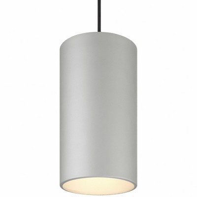 Pilson XL Satin Silver Indoor/Outdoor Drum Pendant Light