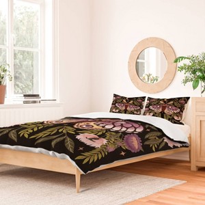 Deny Designs Full/Queen Avenie Countryside Garden Moth Duvet Cover and Pillow Sham - 1 of 4