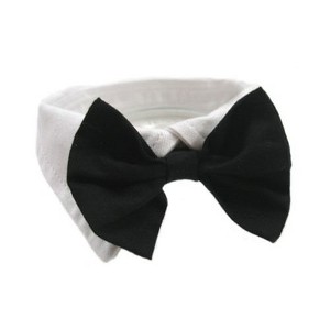 DOGGIE DESIGN Formal Black Dog Bow Tie (3xl: Neck 26-31") - 1 of 4