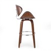 SKRAN 30" Modern Upholstered Swivel Barstool, Faux Leather Metal Counter Height Bar Stools for Kitchen,Home and patio,Dark Brown(20"D×20.75"W×42.75"H) - 4 of 4