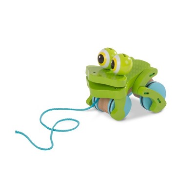 Frolicking frog pull toy on sale