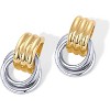 14K Gold Plated Chunky Dangle Door Knocker Earrings for Women | Trendy Geometric Drop Statement Earrings | Jewelry Gifts - 3 of 4