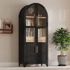 KTMBDW 71" Tall Arched Kitchen Pantry Cabinet with Door Shelves,Farmhouse Kitchen Storage Cabinet with Open&Adjustable Shelves for Kitchen,Dining Room - 2 of 4