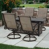 Courtyard Casual Santa Fe 5 pc Rectangle Fire Pit Set with Sling Swivel Rockers  Includes One Rectangle Fire Pit and Four Sling Swivel Rockers - 2 of 4
