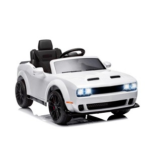 Kids Electric Car | Licensed Dodge Challenger Ride-On 12V Battery-Powered Vehicle with Remote - 1 of 4