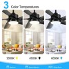 Airsurfer Vintage Black 5-Blade Ceiling Fan with LED Light & Remote, Silent DC Motor for Indoor Living Room or Bedroom - 3 of 4