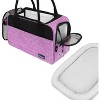 PetAmi Dog Purse Carrier, Airline Approved Soft Sided Pet Carrying Bag Pockets, Ventilated Puppy Cat Travel Carry Tote, Fleece Bed - 4 of 4