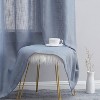 HLC.ME Abbey Faux Linen Textured Semi Sheer Privacy Light Filtering Window Grommet Thick Curtain Panels, Set of 2 - 4 of 4