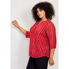 Avenue Split-Neck Foil Top - 3 of 4