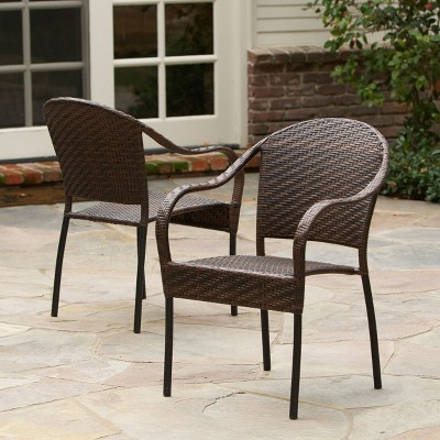 PAGED Patio Dining Chairs Wicker Patio Chairs with Back for Patio, Outside, Living Room