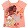 Disney Moana Princess Frozen Rapunzel Jasmine Belle Girls T-Shirt Tulle Skirt and Scrunchie 3 Piece Outfit Set Toddler - 2 of 4