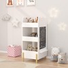 KTMBDW Kids Bookshelf, Wooden Toy Storage Organizer with Chalkboard and 3-Tier Storage for Boys & Girls, White - 4 of 4