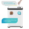 Home Zone Living 19 Gallon Stainless Steel Dual Trash and Recycling Can with CleanAura Odor Control and Soft Close Lid, White - 4 of 4