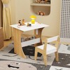 Kids Montessori Weaning Table and Chair Set, Wooden Toddler Table and Chair Set Kids Activity Table Step Stools - 2 of 4