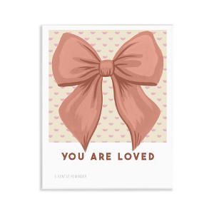Stupell Industries Coral Bow You Are Loved Wall Plaque Art - 1 of 4