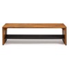 58" Solid Rustic Reclaimed Wood Entry Bench Honey - Saracina Home: Bottom Shelf, Seating for Hallway - 4 of 4