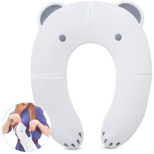 Lulyboo Bear Foldable Travel Potty Seat with Bag - White - 1 of 4