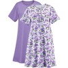 Collections Etc Lilac Printed 2-pc Pack Gowns - 4 of 4