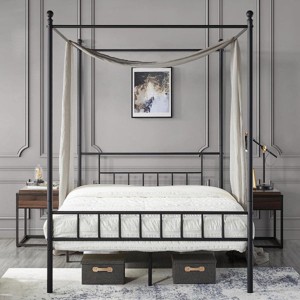 Hub Styler Four-Poster Canopied Bed With Headboard - 1 of 4