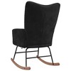 CLIHOME Modern Compact 30.7" Wide Velvet Rocking Chair,Ergonomic Rocker with Steel Frame & Rubber Wood Legs,Plush Accent Chair for Living Room - 4 of 4
