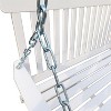 CAVINAS Outdoor Swing Chair with Hanging Chains and Armrests,Wood Porch Swing for Outdoor Patio,Garden,Courtyard - 4 of 4