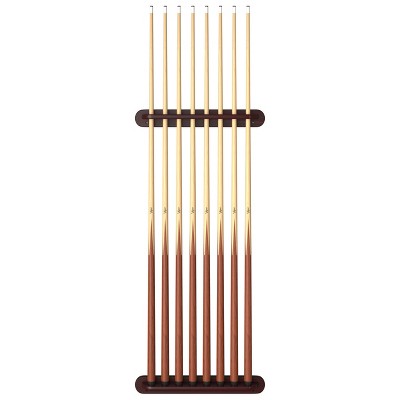 Viper Traditional 2-Piece Wall Billiard Pool Cue Rack - Mahogany