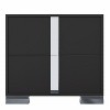 Grungis Wooden Dressers with Storage,Mirrored Bedside Table with Metal Handle and 2 Drawers for Living Room,Hallway - 4 of 4