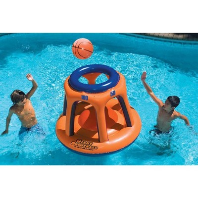 Swimline 90285 Basketball Hoop Giant Shootball Inflatable Fun Swimming Pool Toy