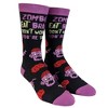 Crazy Dog T-Shirts Women's Women's Zombies Eat Brains so You're Safe Socks Funny Sarcastic Humor Halloween Vintage Footwear - 2 of 4