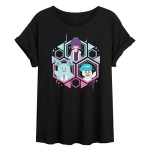 Women's - Pokémon - Horizons Nidothing Dot Quaxly Oversized Graphic T-Shirt - 1 of 4