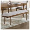 Signature Design by Ashley Lyncott 59" Upholstered Solid Wood Frame Dining Bench, Gray/Brown - 2 of 4