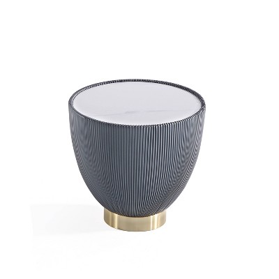 Modern Multicolor Ceramic and Gold Accent Table Set